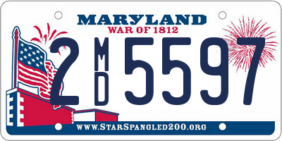 MD license plate 2MD5597