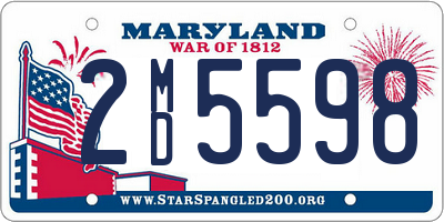 MD license plate 2MD5598