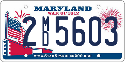 MD license plate 2MD5603