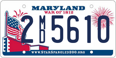 MD license plate 2MD5610