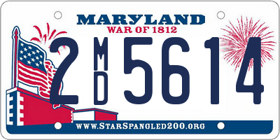 MD license plate 2MD5614