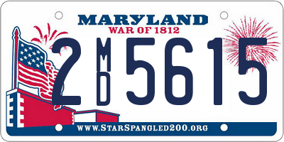 MD license plate 2MD5615