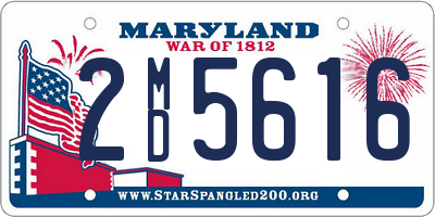 MD license plate 2MD5616