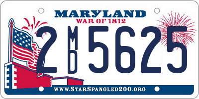 MD license plate 2MD5625