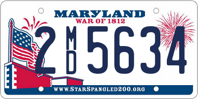 MD license plate 2MD5634