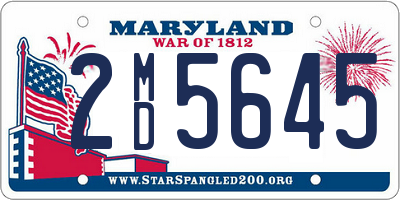 MD license plate 2MD5645