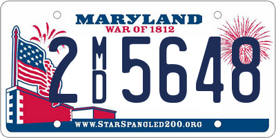 MD license plate 2MD5648