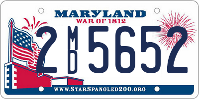 MD license plate 2MD5652