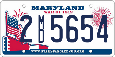 MD license plate 2MD5654