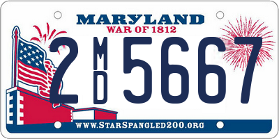 MD license plate 2MD5667