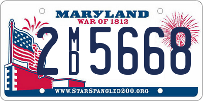 MD license plate 2MD5668