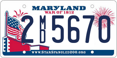 MD license plate 2MD5670