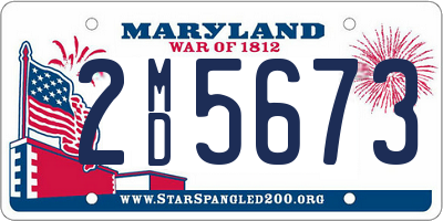 MD license plate 2MD5673