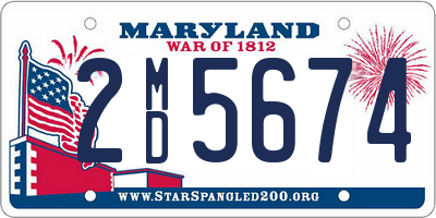 MD license plate 2MD5674