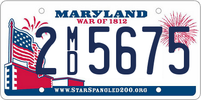 MD license plate 2MD5675