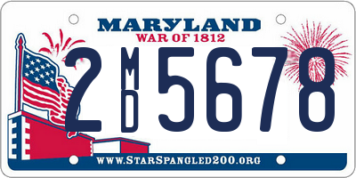 MD license plate 2MD5678