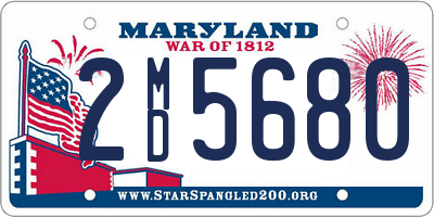 MD license plate 2MD5680