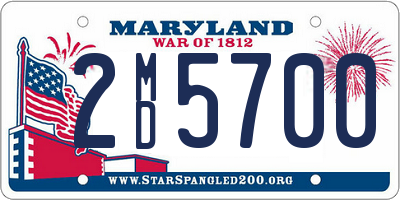 MD license plate 2MD5700