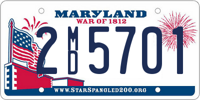 MD license plate 2MD5701