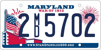 MD license plate 2MD5702