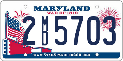 MD license plate 2MD5703