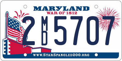 MD license plate 2MD5707