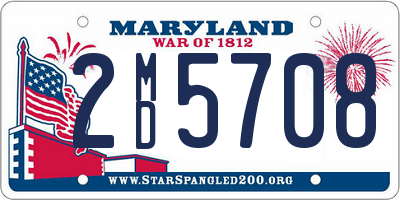 MD license plate 2MD5708