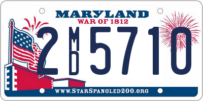 MD license plate 2MD5710