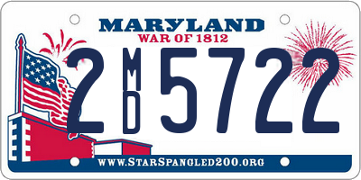 MD license plate 2MD5722