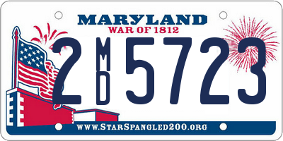 MD license plate 2MD5723