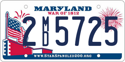 MD license plate 2MD5725