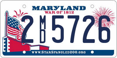 MD license plate 2MD5726