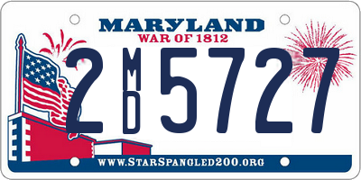 MD license plate 2MD5727