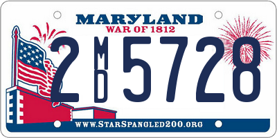 MD license plate 2MD5728