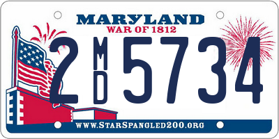 MD license plate 2MD5734