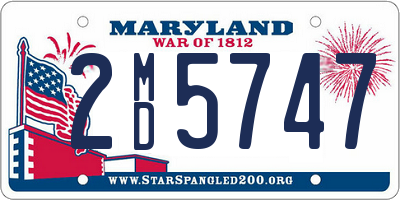 MD license plate 2MD5747