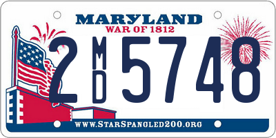 MD license plate 2MD5748