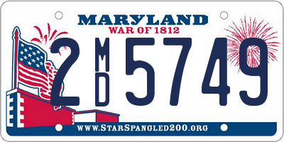 MD license plate 2MD5749