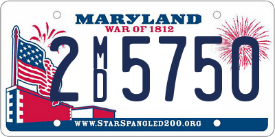 MD license plate 2MD5750