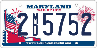 MD license plate 2MD5752