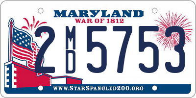 MD license plate 2MD5753