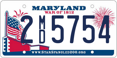 MD license plate 2MD5754