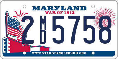 MD license plate 2MD5758