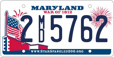 MD license plate 2MD5762