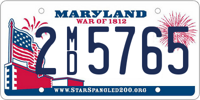 MD license plate 2MD5765