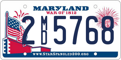 MD license plate 2MD5768