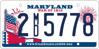 MD license plate 2MD5778