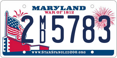 MD license plate 2MD5783