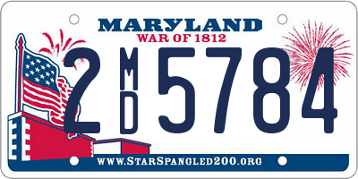 MD license plate 2MD5784