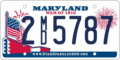 MD license plate 2MD5787